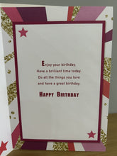 Load image into Gallery viewer, YOU&#39;RE 10 10TH BIRTHDAY CARD AGE 10 GIRL CARD with Gold Glitter Finish FREE UK POSTAGE