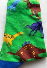 Load image into Gallery viewer, Dinosaurs Toe Socks SOCK SOCIETY Green Ankle Socks Adult One Size Fit All FREE UK Postage