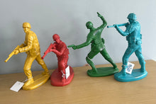 Load image into Gallery viewer, Set of 4 Classic Retro Large Coloured Toy Soldiers Figures 18cm Tall