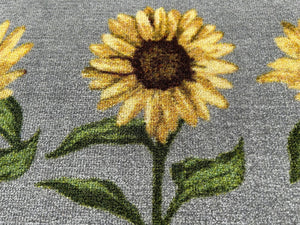 Sunflower Floral Sunflowers Washable & Hard-Wearing Nylon Indoor Mat 75cm x 50cm