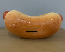 Load image into Gallery viewer, Ceramic Hot Dog Sausage &amp; Mustard Dog Money Box Piggy Bank