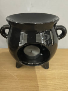 Pentagram Witches Cauldron Black Oil Burner Wax Melt Burner