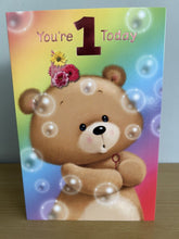 Load image into Gallery viewer, 1ST BIRTHDAY CARD AGE 1 GIRL CARD with Envelope FREE UK Postage