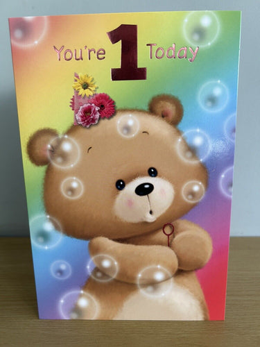 1ST BIRTHDAY CARD AGE 1 GIRL CARD with Envelope FREE UK Postage