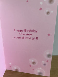 1ST BIRTHDAY CARD AGE 1 GIRL CARD with Envelope FREE UK Postage