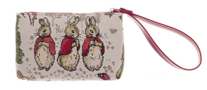 Flopsy Mopsy & Cotton-tail Tapestry Wristlet Bag - Clutch Bag Purse FREE UK Postage