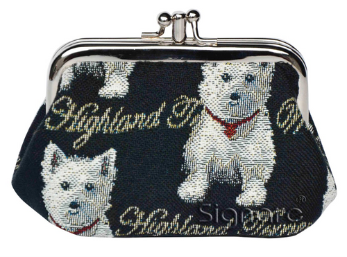 Westie Dog Tapestry metal Clasp Purse  FREE UK Postage