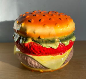 Ceramic Burger Hamburger Beefburger Money Box Piggy Bank