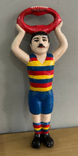 Load image into Gallery viewer, Multicoloured Cast Iron Football Player Bottle Opener