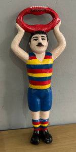 Multicoloured Cast Iron Football Player Bottle Opener