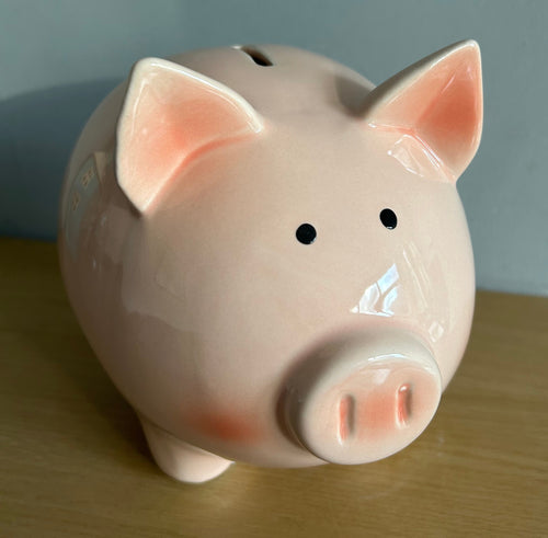 Classic Large Ceramic Pig Piggy Money Box Piggy Bank
