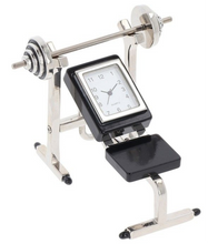 Load image into Gallery viewer, Techno Gym Clock Compact mini Gym Weightlifting Bench Clock Gift