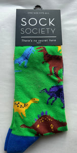 Dinosaurs Toe Socks SOCK SOCIETY Green Ankle Socks Adult One Size Fit All FREE UK Postage