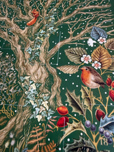 Load image into Gallery viewer, Secret Garden Christmas Advent Calendar Large with Gold Foil highlights &amp; Envelope