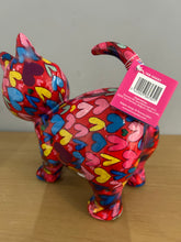 Load image into Gallery viewer, POMME PIDOU KIKI Cat Decoupage Love Hearts Money Box Piggy Bank 20cm FREE UK Postage