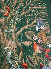 Load image into Gallery viewer, Secret Garden Christmas Advent Calendar Large with Gold Foil highlights &amp; Envelope