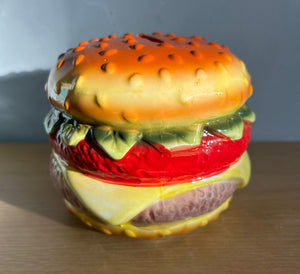 Ceramic Burger Hamburger Beefburger Money Box Piggy Bank
