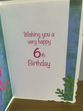 Load image into Gallery viewer, HAPPY 6th BIRTHDAY CARD You&#39;re 6 Card &amp; Envelope FREE UK Postage