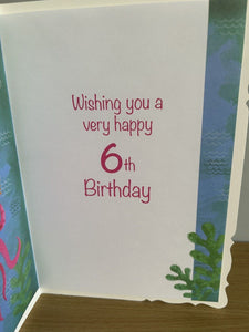 HAPPY 6th BIRTHDAY CARD You're 6 Card & Envelope FREE UK Postage