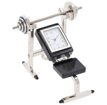 Load image into Gallery viewer, Techno Gym Clock Compact mini Gym Weightlifting Bench Clock Gift