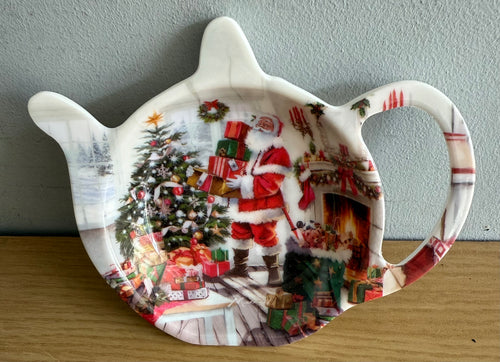 Santa Christmas Presents Tea bag Tidy Gift collectable Kitchen Dining Decor FREE UK Postage