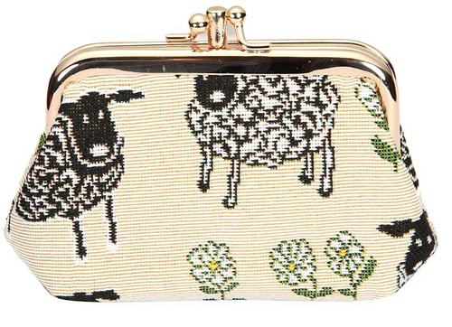 Tapestry Spring Lamb Sheep Clasp Purse FREE UK Postage