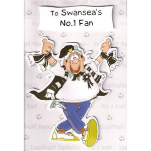 To Swansea No.1 Fan Swansea Football Birthday Card with Envelope