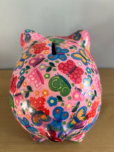 Load image into Gallery viewer, POMME PIDOU Pixie Pig Decoupage Butterflies Money Box Piggy Bank 18cm FREE UK Postage