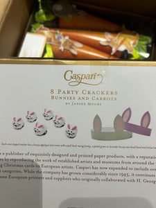 Caspari Crackers Easter Bunnies & Carrots Party Celebration Crackers Cone Shaped FREE UK Postage