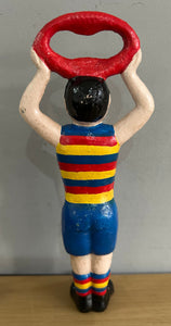 Multicoloured Cast Iron Football Player Bottle Opener