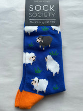 Load image into Gallery viewer, Sheep Toe socks SOCK SOCIETY Blue Ankle Socks Adult One Size Fit All FREE UK Postage