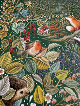 Load image into Gallery viewer, Secret Garden Christmas Advent Calendar Large with Gold Foil highlights &amp; Envelope