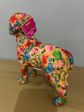 Load image into Gallery viewer, POMME PIDOU Sophie Dog Decoupage Dachshund Money Box Piggy Bank 20cm FREE UK Postage