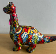 Load image into Gallery viewer, POMME PIDOU DIEGO Dinosaur Decoupage Graffiti Money Box Piggy Bank 18CM