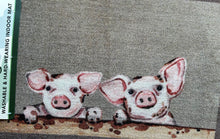 Load image into Gallery viewer, Pig Farm Piglet Washable &amp; Hard-Wearing Nylon Indoor Mat 75cm x 50cm
