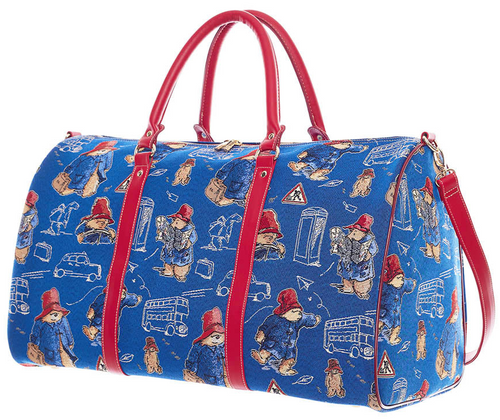 Paddington Bear Tapestry Large Travel Big Holdall Blue Bag FREE UK Postage