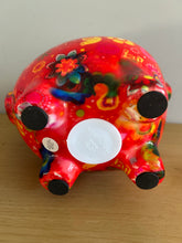 Load image into Gallery viewer, POMME PIDOU Pixie Pig Decoupage Floral Bird Money Box Piggy Bank 18cm FREE UK Postage