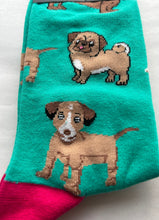 Load image into Gallery viewer, Dogs Doggies Toe Socks SOCK SOCIETY Green Ankle Socks Adult One Size Fit All FREE UK Postage