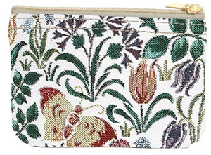 Tapestry Zip Coin Purse Spring Flower FREE UK Postage