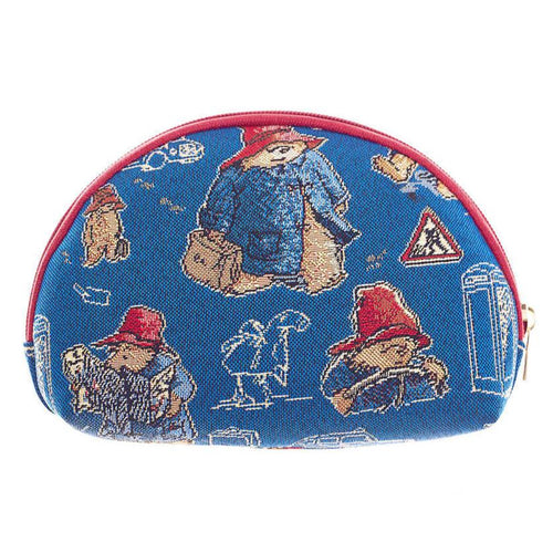 Paddington Bear Tapestry Cosmetic Makeup Travel Toiletries Bag Blue FREE UK Postage