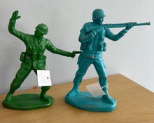 Load image into Gallery viewer, Set of 4 Classic Retro Large Coloured Toy Soldiers Figures 18cm Tall