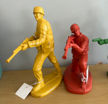 Load image into Gallery viewer, Set of 4 Classic Retro Large Coloured Toy Soldiers Figures 18cm Tall