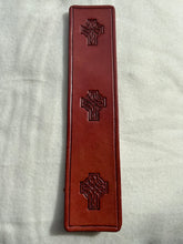 Load image into Gallery viewer, Leather Cowhide Bookmark Celtic  Cross Handmade Free UK Postage