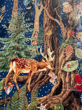 Load image into Gallery viewer, Enchanted Forest Christmas Advent Calendar Large with Gold Foil highlights &amp; Envelope