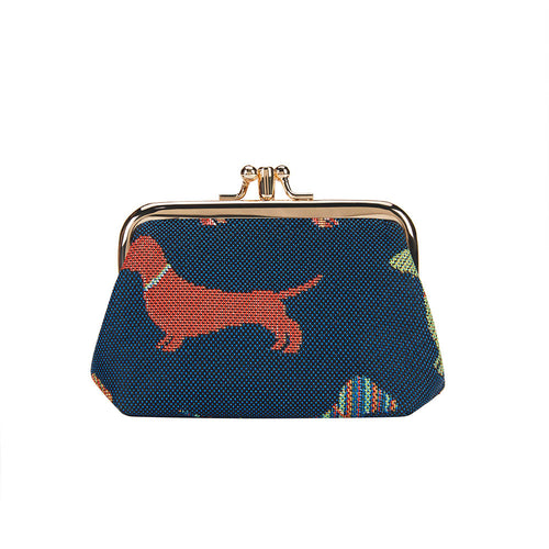 Tapestry Dachhund Weiner Dog Petite Clasp Purse FREE UK Postage