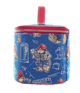 Paddington Bear Tapestry Vanity Case Bag Blue FREE UK Postage