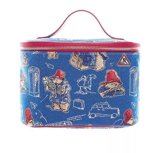 Paddington Bear Tapestry Vanity Case Bag Blue FREE UK Postage