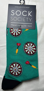 Dartboard Socks Green SOCK SOCIETY novelty Ankle Socks Adult One Size Fit All FREE UK Postage