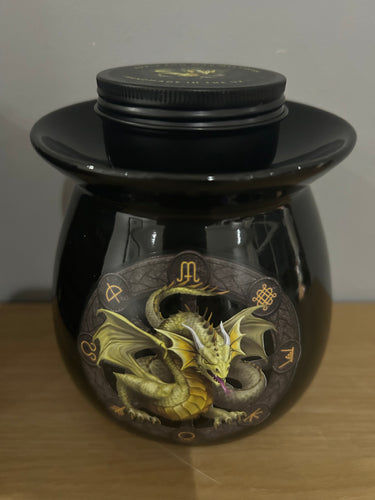 Mabon Dragon Wax Melt Burner Gift Set boxed with Soy Vegan wax snap disc FREE UK postage