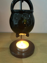 Load image into Gallery viewer, Witches Cauldron Black Hanging Cauldron Oil Burner Wax Melt Burner